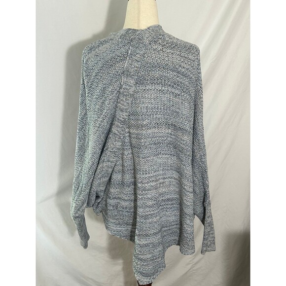 Loft Sweater Poncho Blue/Grey - Picture 2 of 4